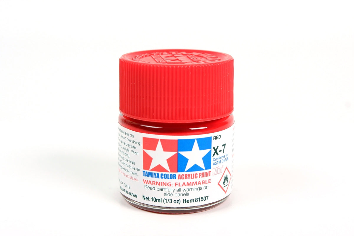 Acrylic Mini X-7 Red 10Ml Bottle